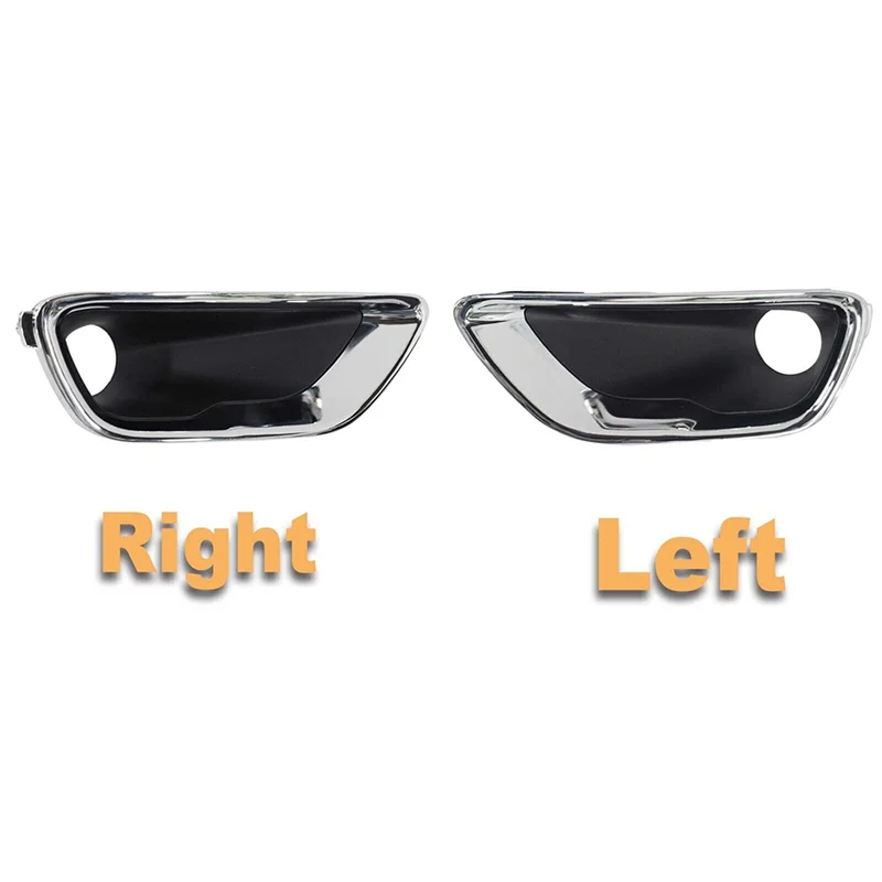 

New Arrival 1 Pair Front Bumper Fog Lamp Light Covers Bezel For Jeep Grand Cherokee 2017-2020 5ZM55SZOAA 5ZM54SZOAA