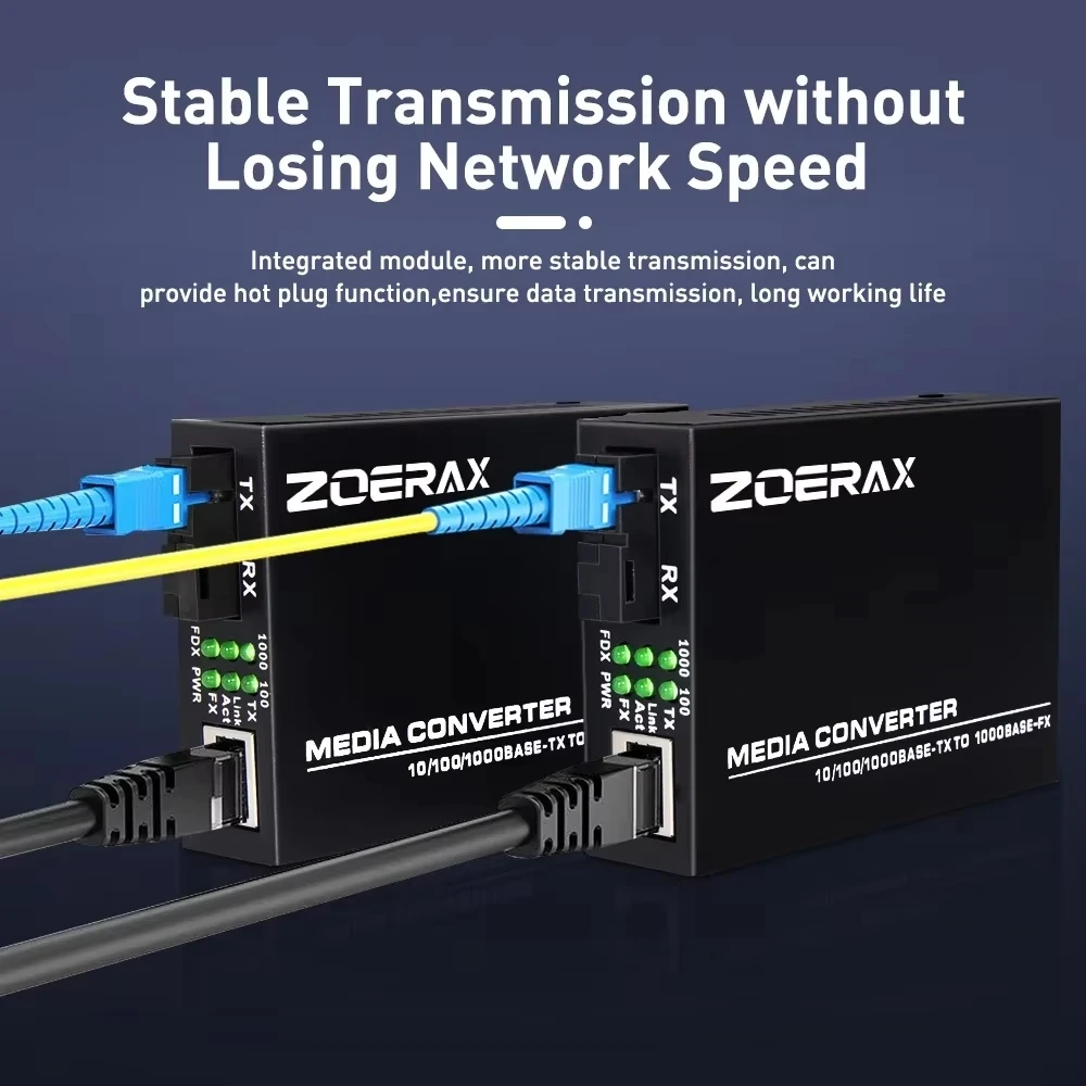 Natalink A Pair Gigabit BiDi SFP+ Fiber Media Converter SC Single Mode Single Fiber 10/100/1000M Ethernet RJ45 Transceiver image 5