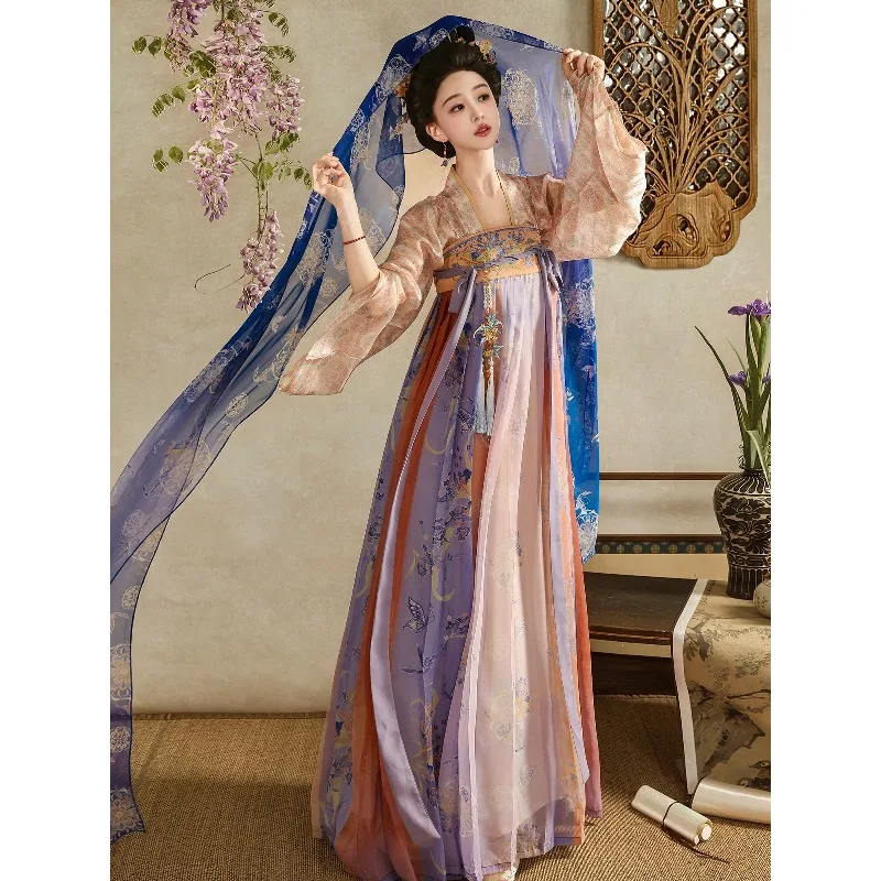 

Tang-made Hanfu women's chest-length skirt, restoring the wind fairy air fluttering new summer