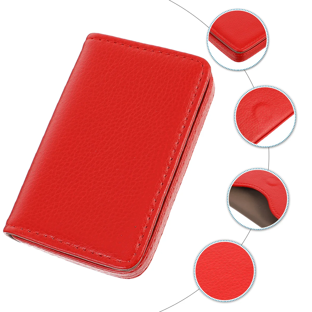 BUTIFULSIC 1 قطعة حامل بطاقة الأعمال المحمولة محفظة صغيرة مع إغلاق مغناطيسي بو حامل براسر للبدلة