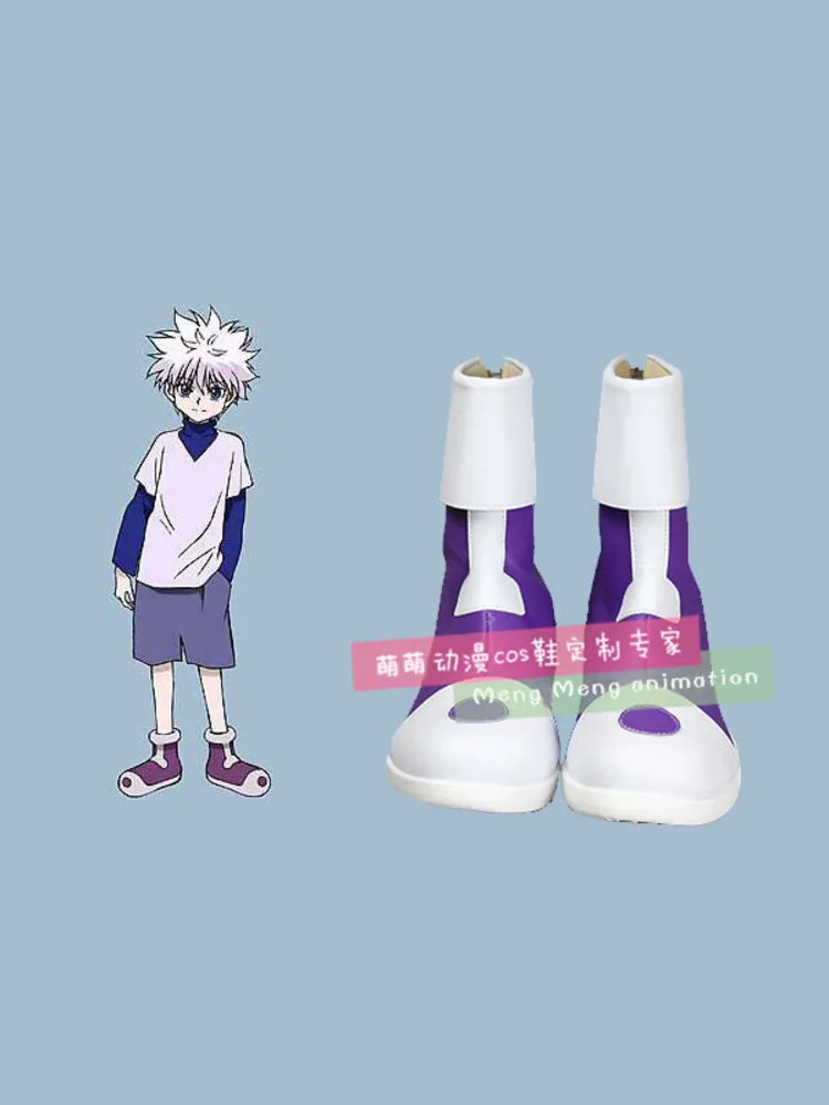 Hunter X Hunter Cosplay SHOES Killua Zoldyck Cosplay Shoes Costume Boots For Adult Halloween Props Custom Made