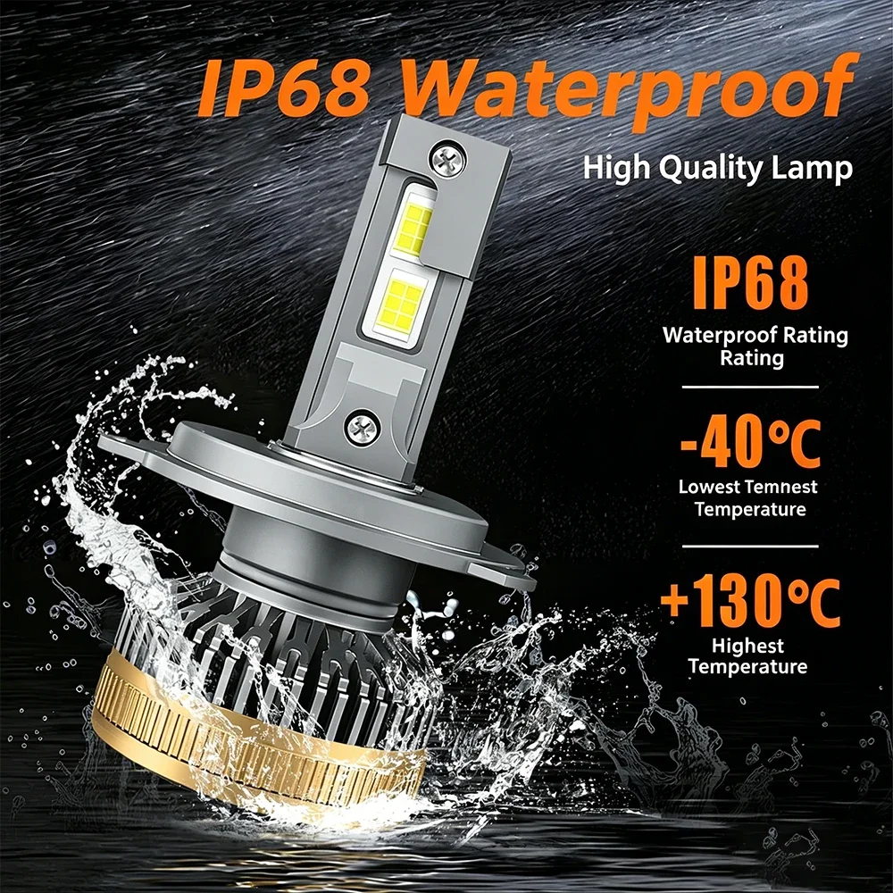 H7 LED Headlight Bulbs Dual Copper Tube Cooling Canbus Error Free 180W High Power Auto Head Lamps 6000K H4 H8 H9 H11 HB3 HB4