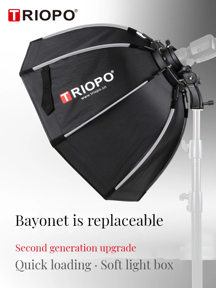 Triopo Softbox Octogonale 55 Cm Bowens + Grille Nid D'Abeille - Installation Rapide, Lumière Diffuse Pour Studio Et Extérieur