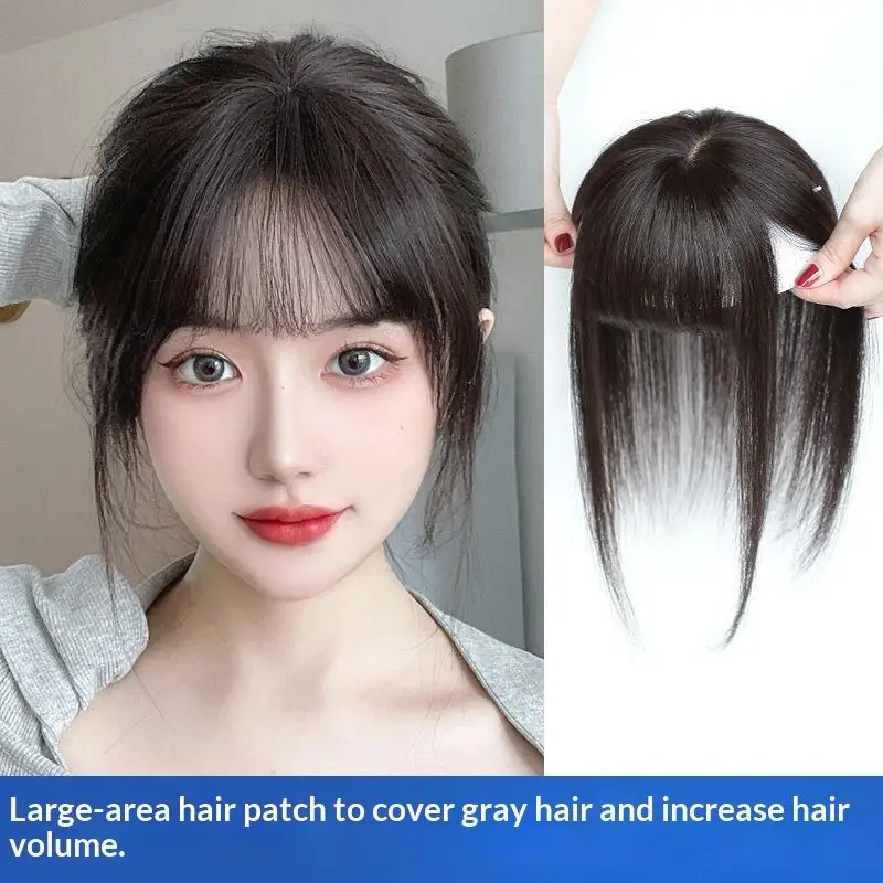 

Невидимый дышащий синтетический парик-накладка для волос, прямые натуральные волосы, увеличивающие объем, для женщин с редкими волосами