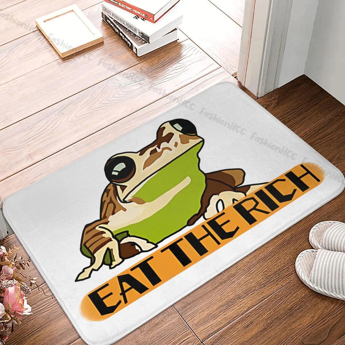 Anti-Slip Doormat Living Room Mat Rebel Frog Marsh Frog Hallway Carpet Welcome Rug Indoor Decor