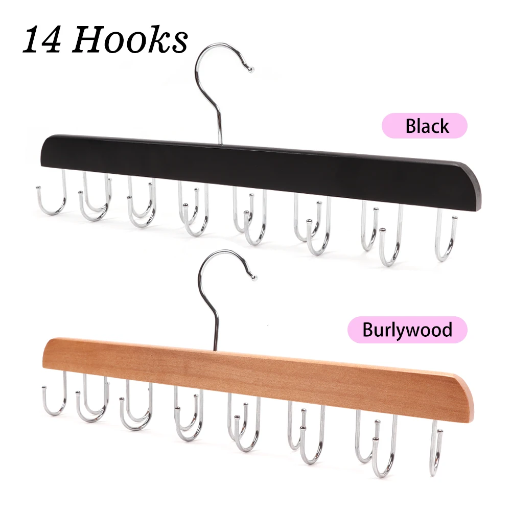 Haarverlängerungsbügel, schwarze Burlywood-Hosen, Rock, Kleiderbügel, 20 Haken, doppelseitige Haarverlängerungshalterung, Clip-Ins, Haar-Organizer