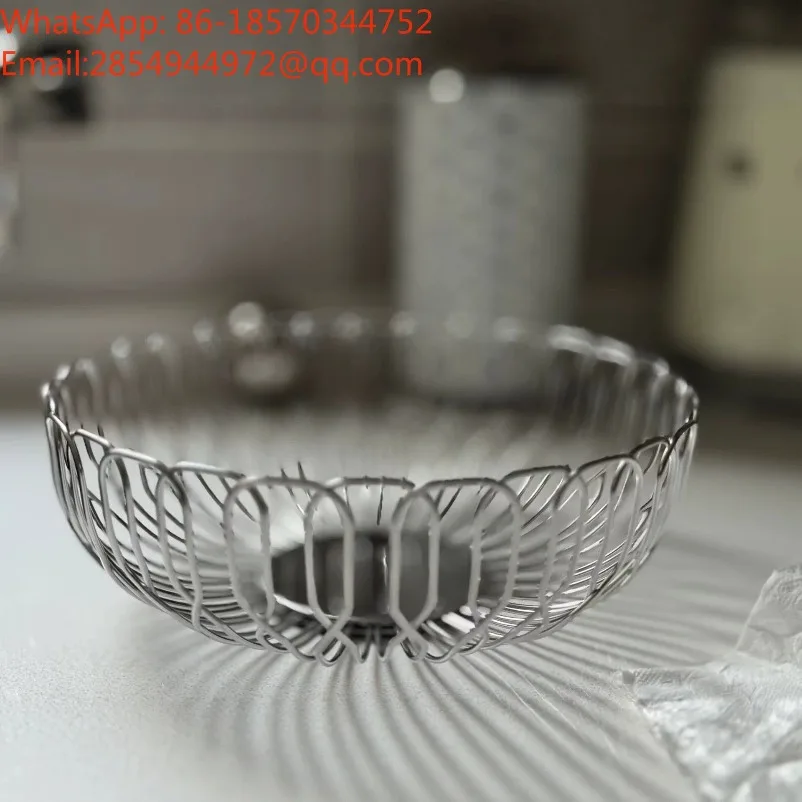 New Style 304 Nordic Stainless Steel Metal Fruit Basket Light Luxury Fruit Plate Decorative Ornament