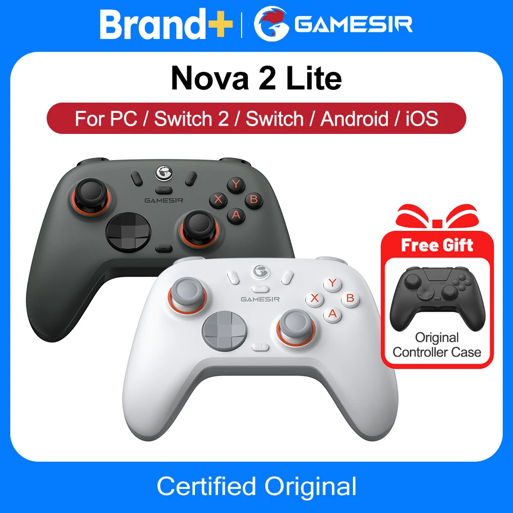 GameSir Nova 2 Lite Wireless Controller for PC Nintendo Switch 2/1 Steam iOS Android Gamepads Hall Effect Joysticks Controle