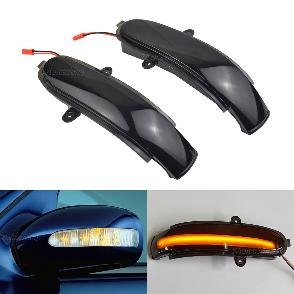 2Pcs Dynamic Indicator Blinker For Mercedes Benz C Class W203 W211 S203 CL203 2001-2007 LED Turn Signal Side Mirror Light