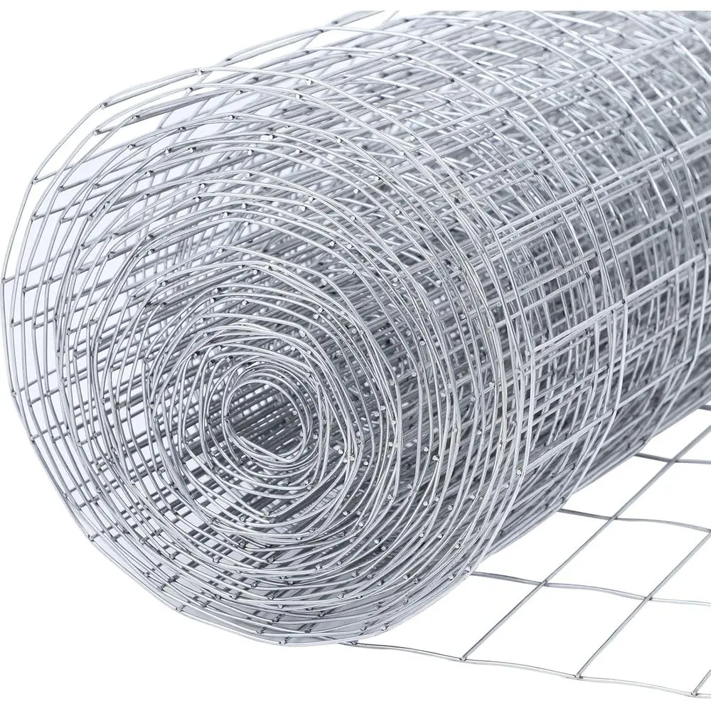 

Рулон оцинкованной сетки для кур, 2x4, 15GA, для садового ограждения, 6x50 футов, металлическая сетка для птицы, для защиты двора, животных и растений