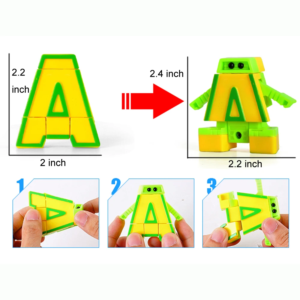 Alphabet Robot Toys for Preschool Kids Education 26 Pieces