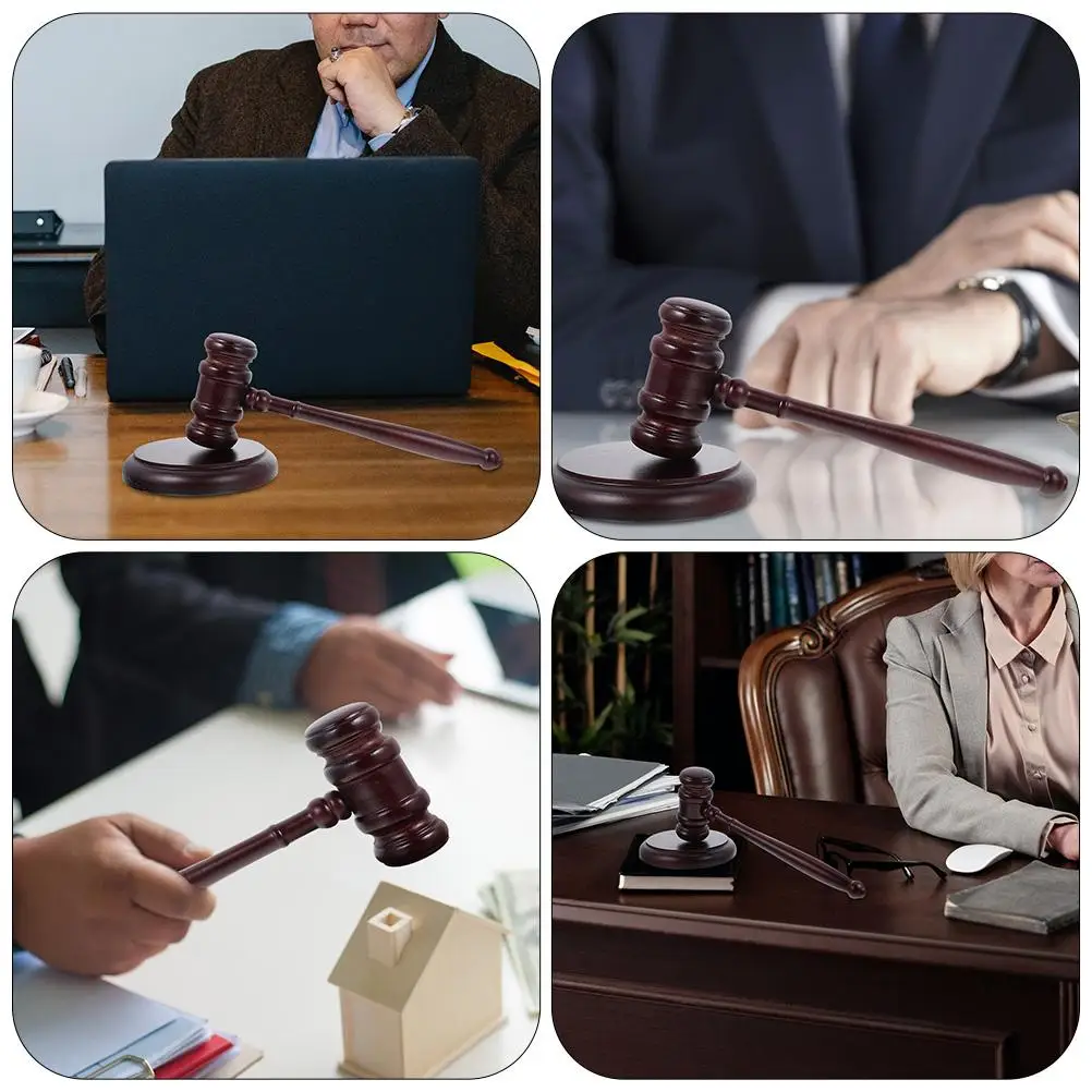 Judge Hammer Gavel Toy Wooden Hard Personalized Auction Court Kids Hand Coordination Training Safe Smooth Practical