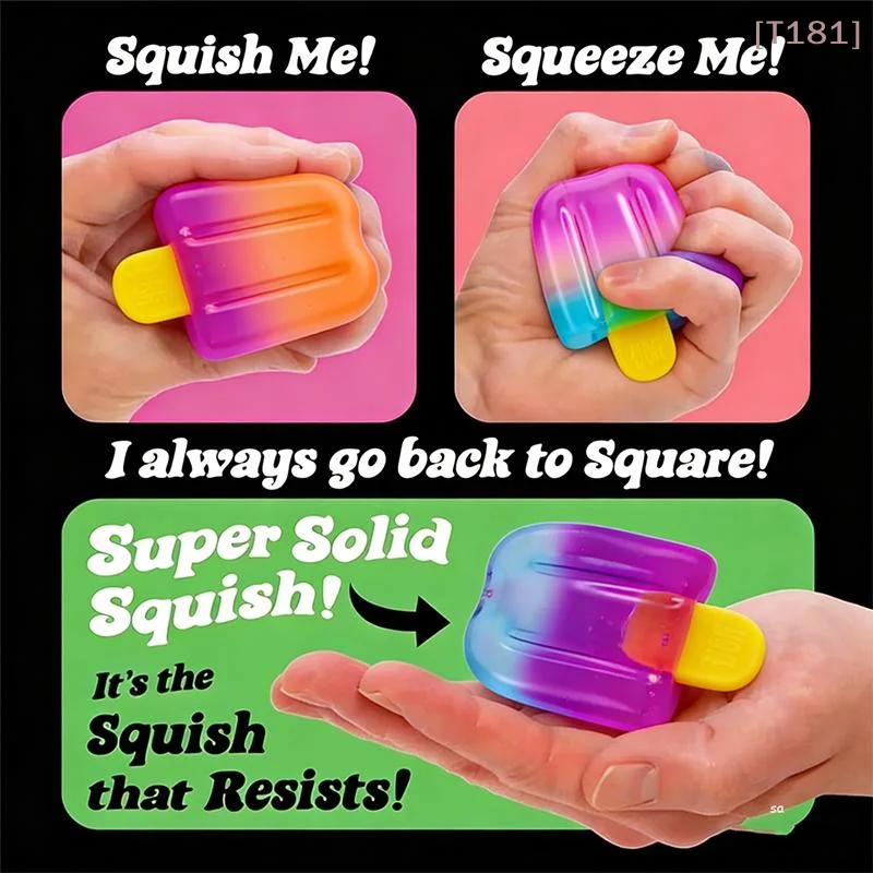 [E] Sensory Nice-Sicle Stress Relief  Cube Squeeze Object Ice Cream Twisting Toys