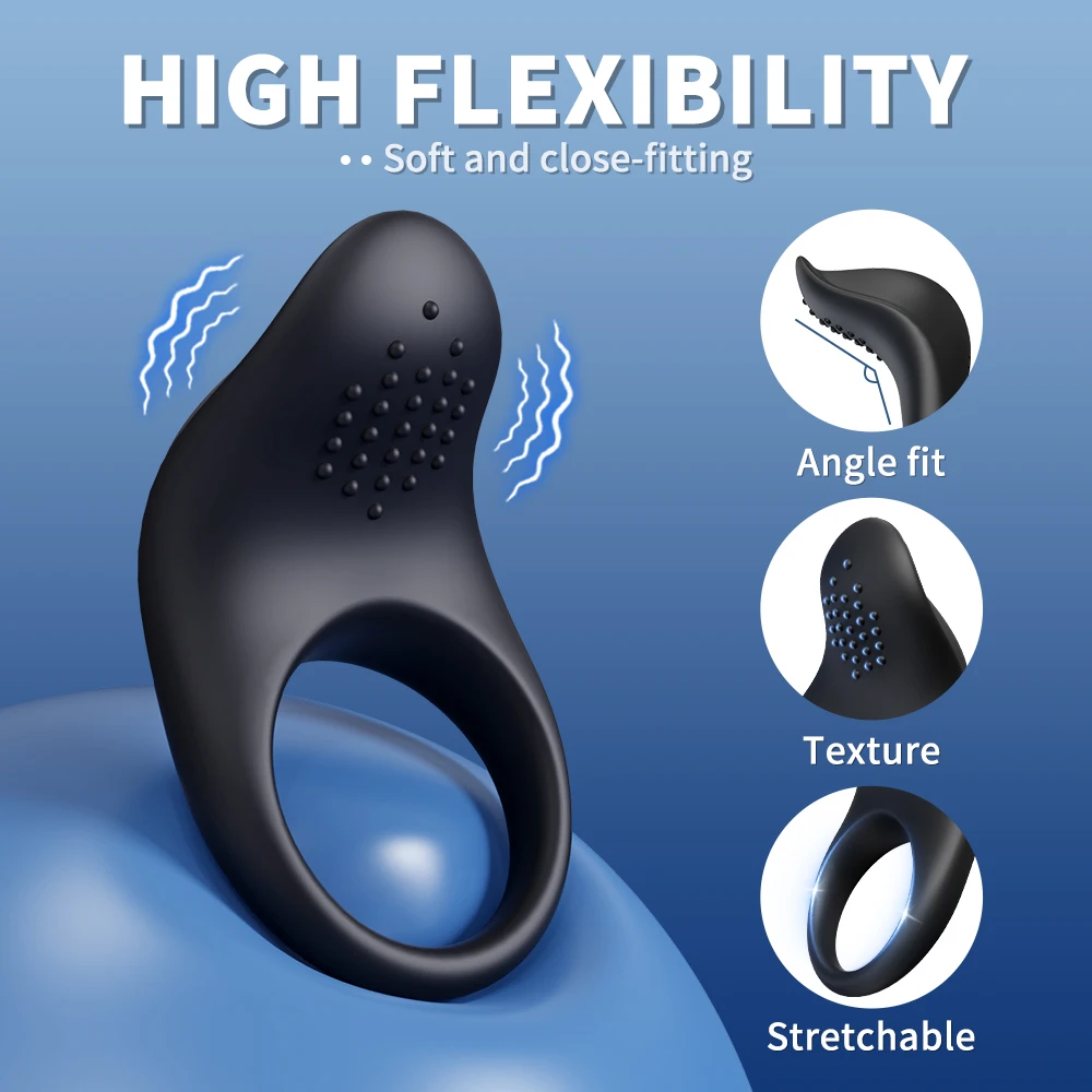 APP Control Vibrator Cock Ring for Men Delay Ejaculation Penis Ring Sex Toys Lock Penisring Cockring Adult Male Sex Supplies 18+ image 4
