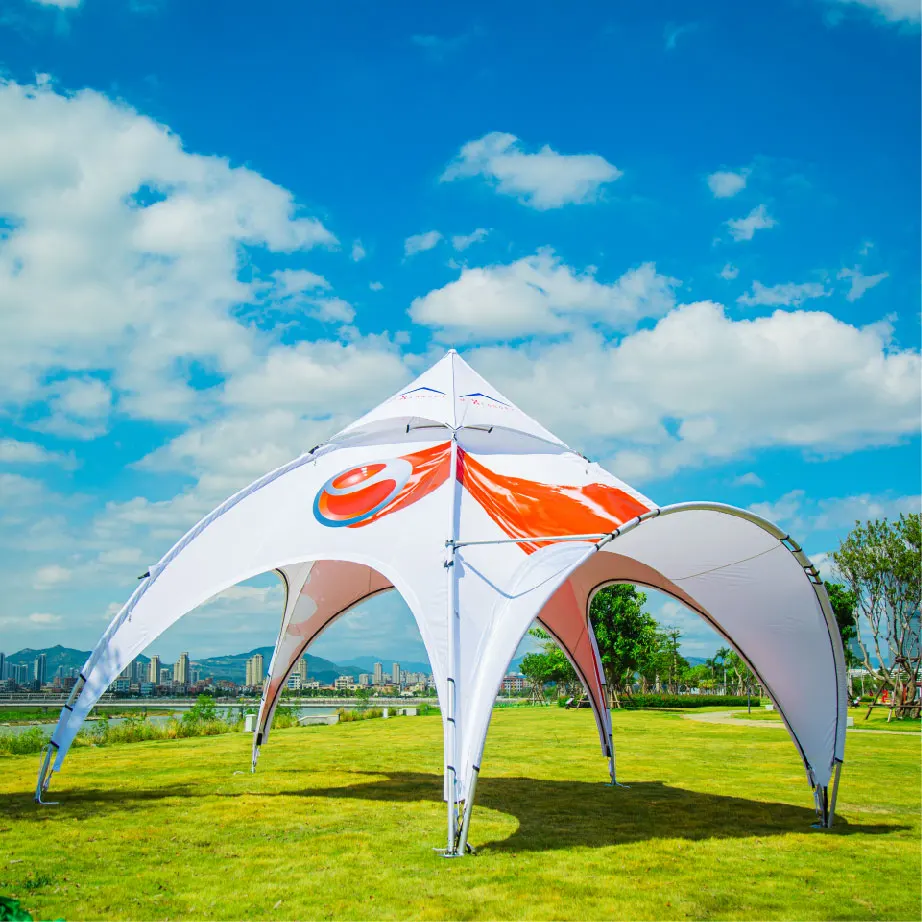 【Wholesale Price】Maxcanopy Customized 3M 4.8M 6M 9M Waterproof Exhibition Trade Show Arch Gazebo Dome Spider Tent For Outdoor Ac