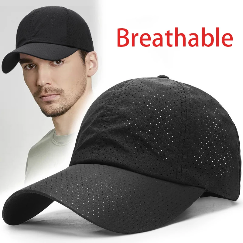 Breathable Baseball Cap Summer Quick Dry Mesh Hat Adjustable Sun Hat For Men Women Outdoor Comfortable Snapback Hat Fashion Caps