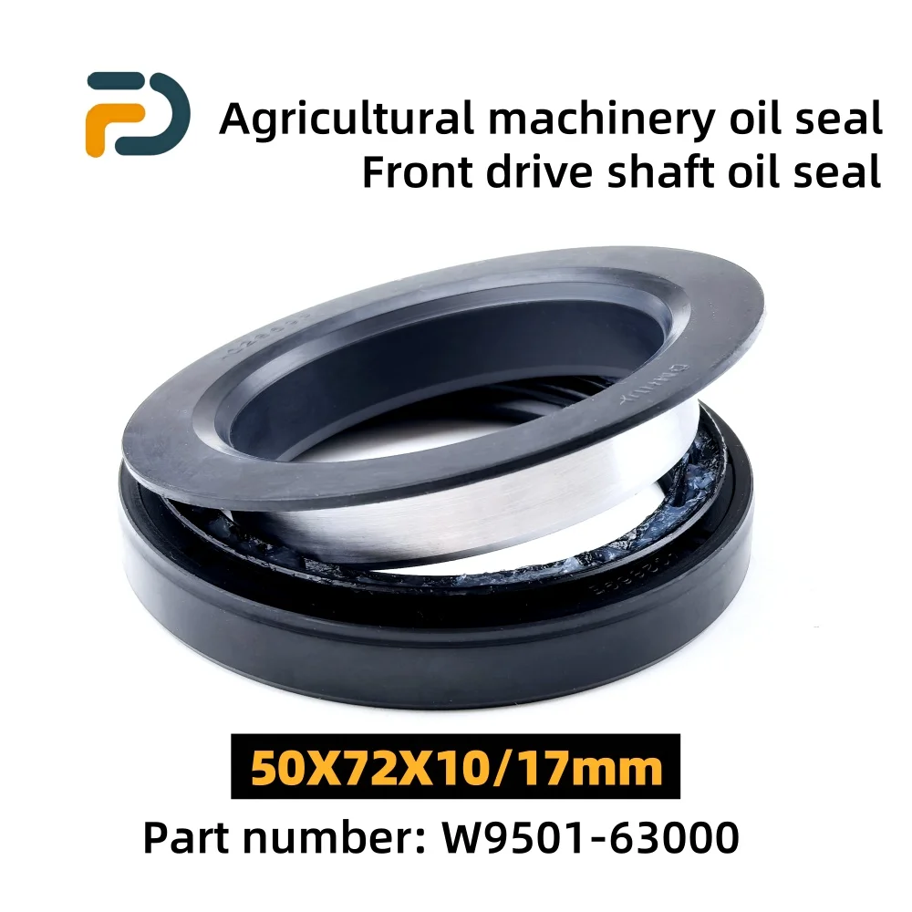 AQ2869F Agricultural Machinery Shaft Seal 50*72*10/17mm High-Quality NBR W9501-63000 Tractor M7040 Front Drive Oil Seal