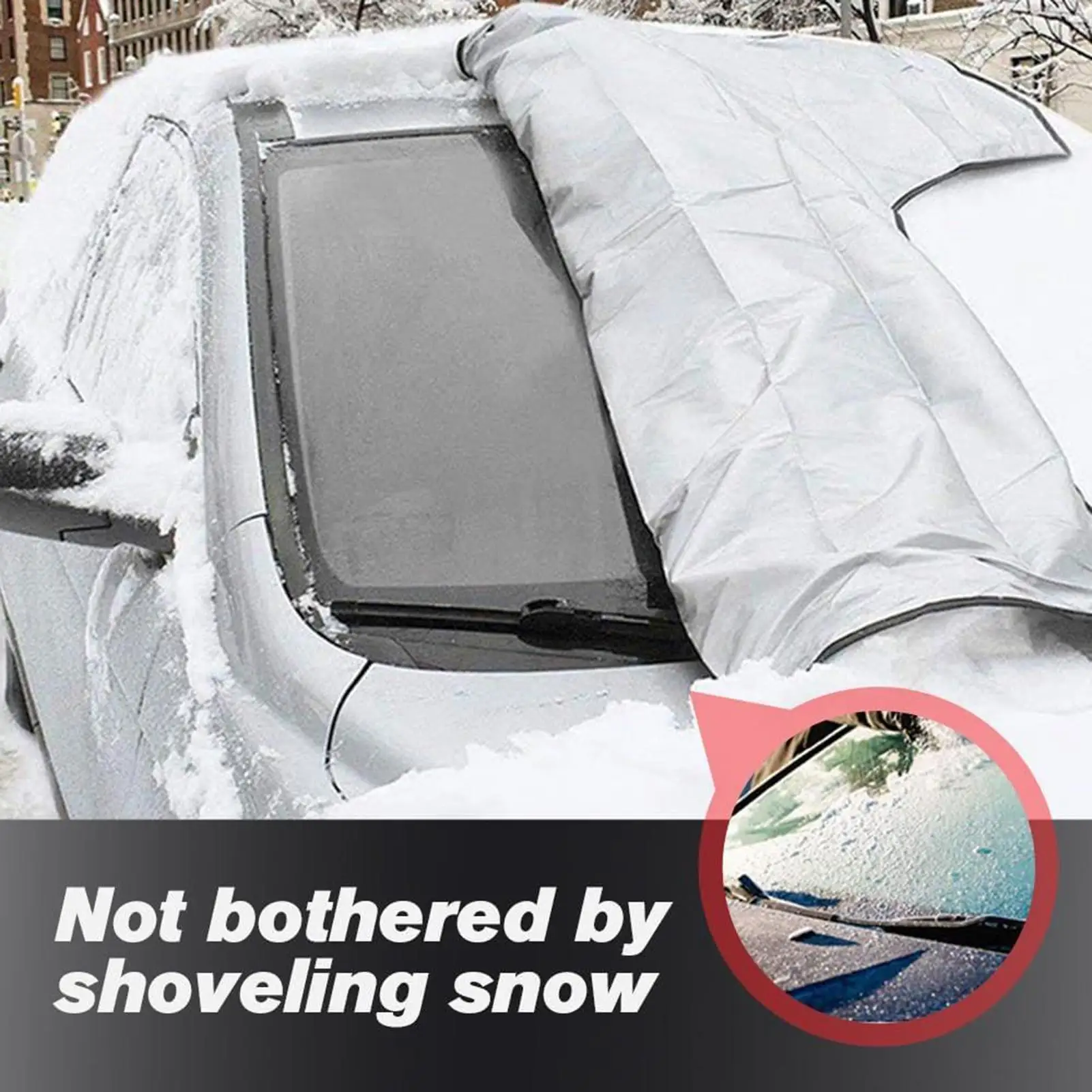 Windshield Cover For Snow Waterproof Heavy Duty Oxford Fabric Auto Sunshade Winter Protectors Window Blanket For Car Trucks