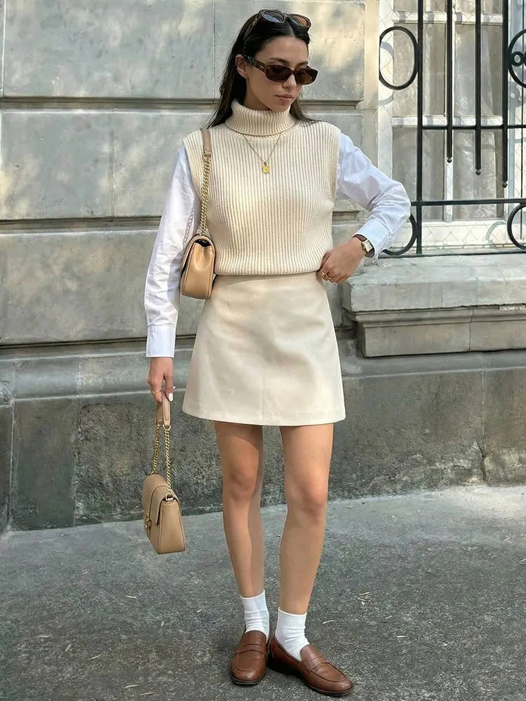 HH Shorts de verão cor sólida cintura alta negócios casual shorts básicos saias simples moda roupas de escritório para mulheres