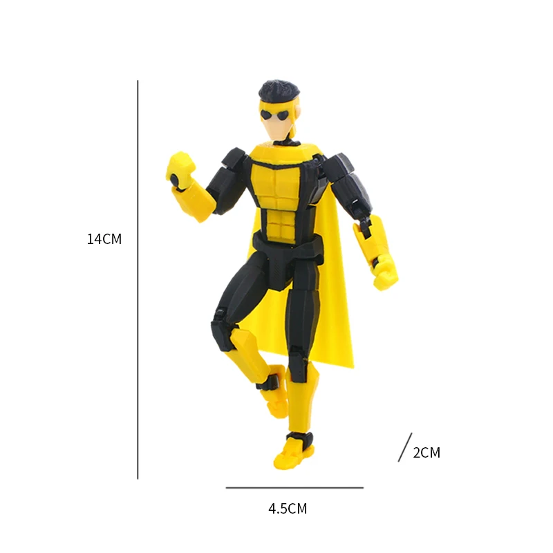 3D-geprinte onoverwinnelijke jongen Onoverwinnelijke Mark Multi-gewrichtsverplaatsbare beweegbare model Lichtblauwe streepstijl Dummy13 T13-collectie