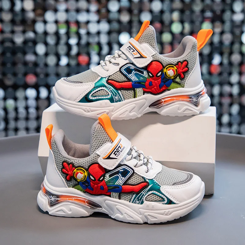 Buty dziecięce Disney modne kreskówka Spiderman chłopięce buty sportowe typu Sneakers oddychające buty sportowe antypoślizgowe buty studenckie buty