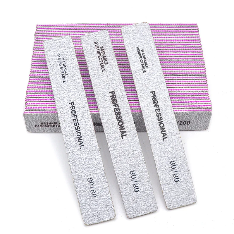 50 Pcs Nail Supplies For Professionals Nail File Buffer Nails Product For Acrylic Width 80 Grit Sanding Manicure Tool