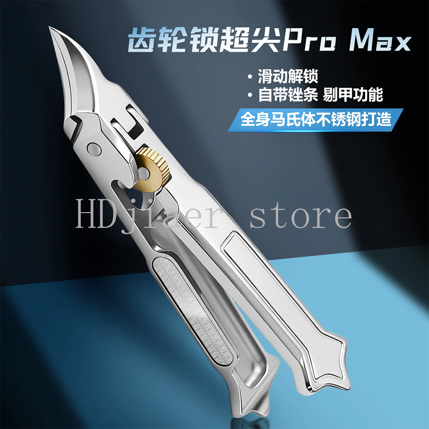 

Super Pointed Oblique Nail Knife – Large-Opening Eagle Beak Nail Clipper with Strap Lock (Single)