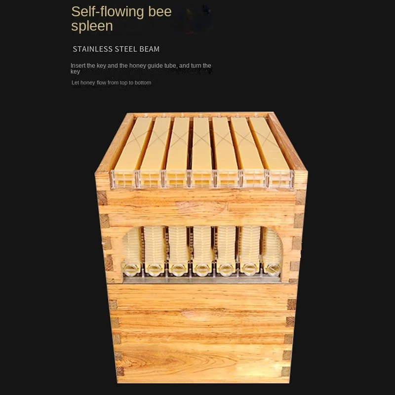 NEW 2024 Hot Selling Wooden Beehive Honey Automatic Self-Flowing Farm Beehive Artesian Honey Box Set