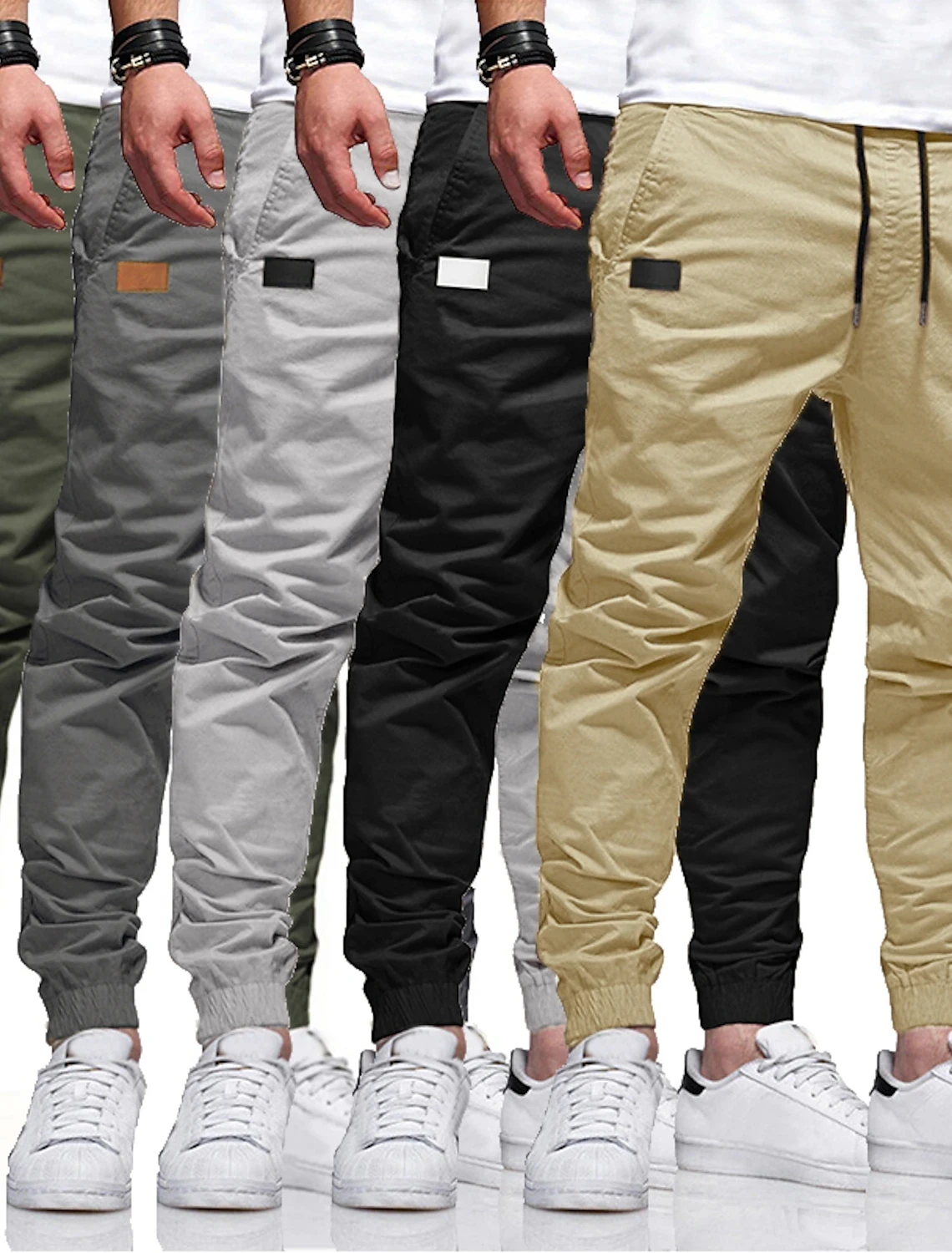 Pantalon Hip Hop quatre saisons pour hommes, pur coton, pantalon de sport décontracté, pantalon de rue, pantalon tube droit, haute qualité, nouvelle