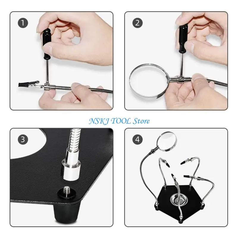 

L8RC PCB Circuit Board Holder Flexible Arm for Craft Jewelry Hobby Electronic Repair