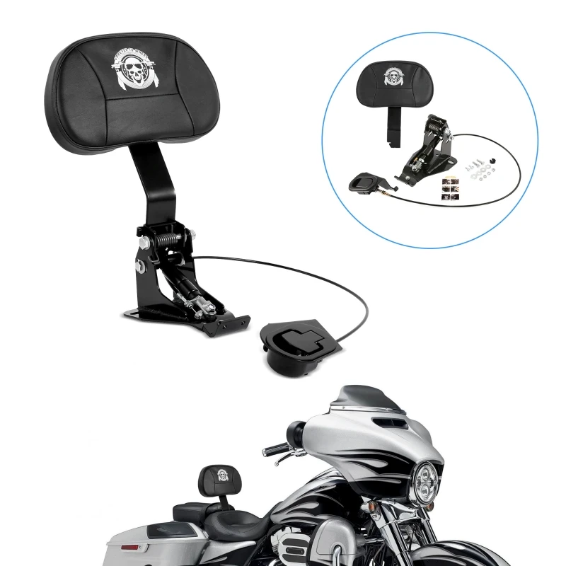 

1 Pcs Motorcycle Adjustable Rider Backrest for Harley Touring Electra Glide Road Glide Road King Street Glide CVO 2009-2020