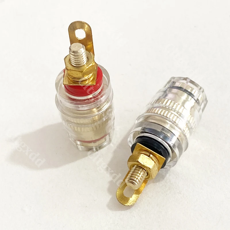Cltgxdd 2 Stück Messingklemmen für 4-mm-Bananenstecker, CD-Audio-Lautsprecher, Anschlusskabel, Verstärker, Gewinde 31 mm/33 mm – Detail 9