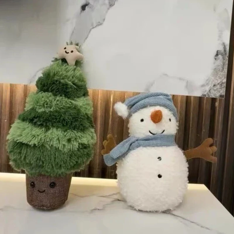 In Stock Christmas Tree Pillow Plush Toy Snowman Cushion Christmas Decoration Christmas Gift Birthday Gift New Year Party Gift