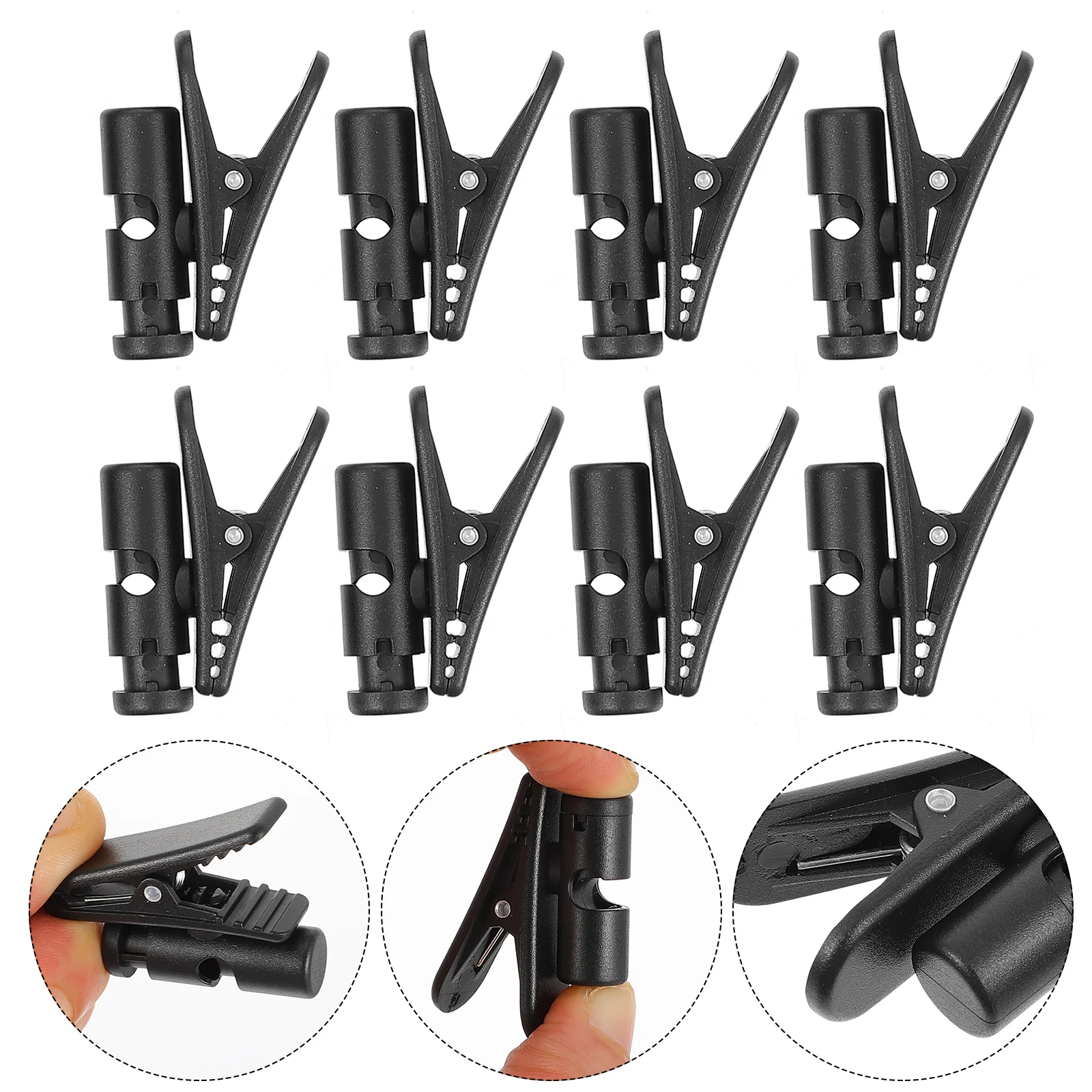 8Pcs Earphone Cable Clips Sturdy Portable Headphone Clamps Collar Wire Holder Headset Cable Organizer Multipurpose Clips