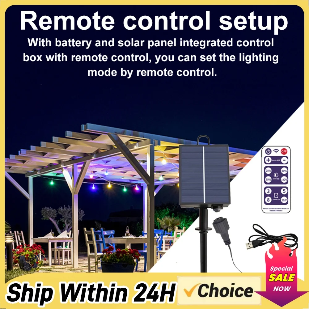 Solar Panel Controller 3.7V 1200mAh LED Light String Control Box with Remote Control for 3.7V LED String Strip Lamp DC Charging