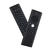 iPazzPort Mini 2.4G/BT Wireless Keyboard w/Air Mouse, IR TV Remote & Voice Control | Rechargeable Aluminum for PC/Android/T