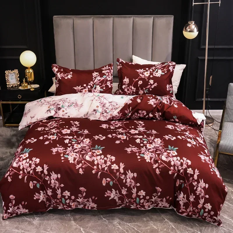 Black And White Bedding 3pcs Set Set Suitable For Double Bed Marriage Queen/King Comfort Set Duvet Cover With Pillowcase