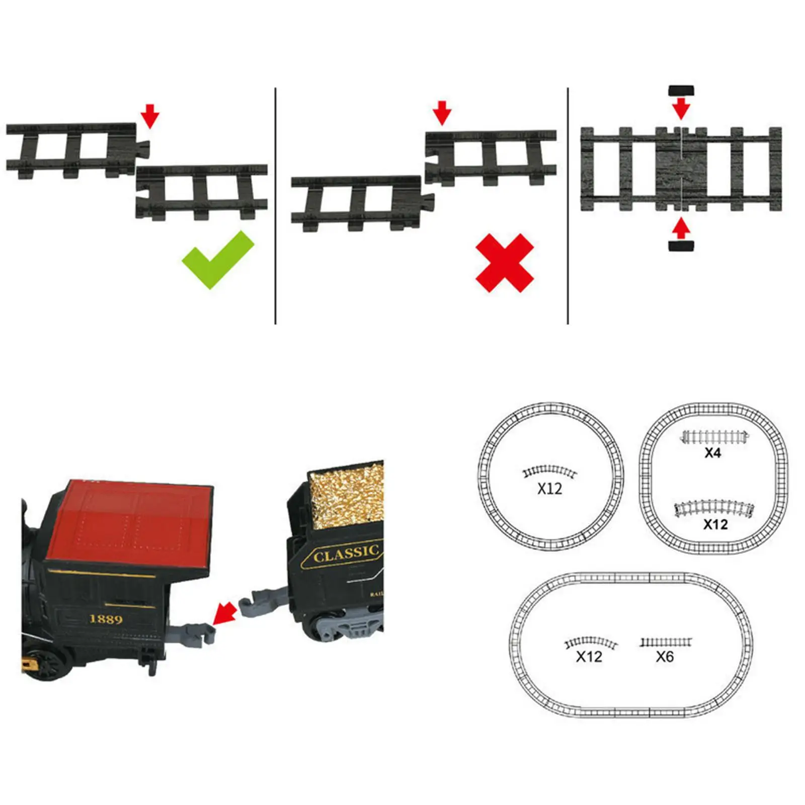Electric Train Toy Train Set for Boys Girls Children 3 4 5 6 7 8 + Years Old