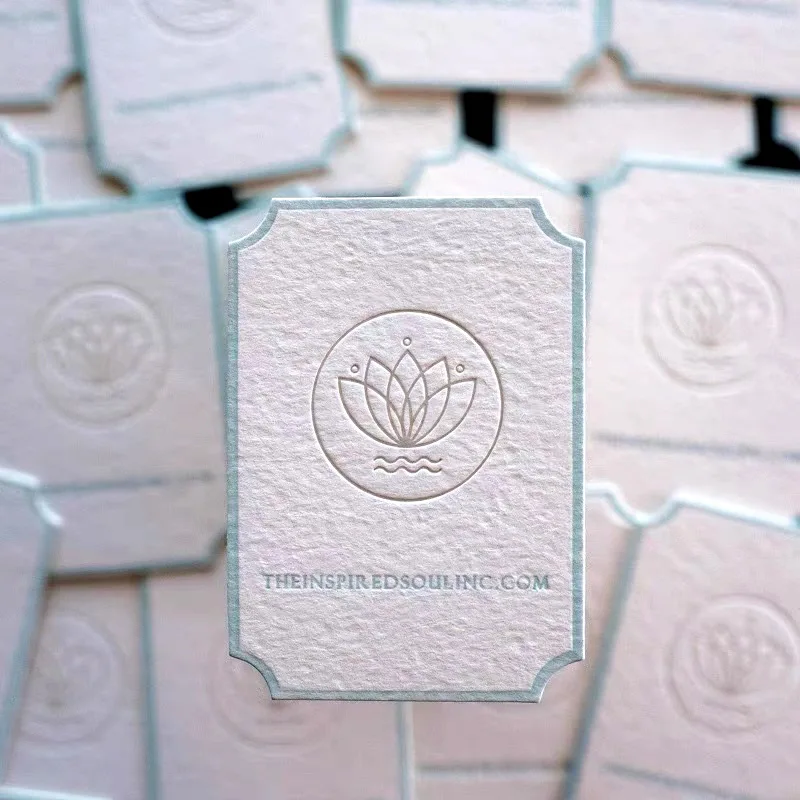 Customized Cotton Paper Embossed Debossed Stamping High-end Business Design Printing Personalized Business Cards
