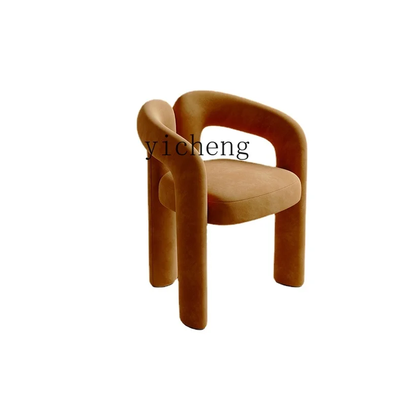 ZK Cosmetic Chair Modern Simple Backrest Bedroom and Household Light Luxury Dressing Table Stool Flannel Chair