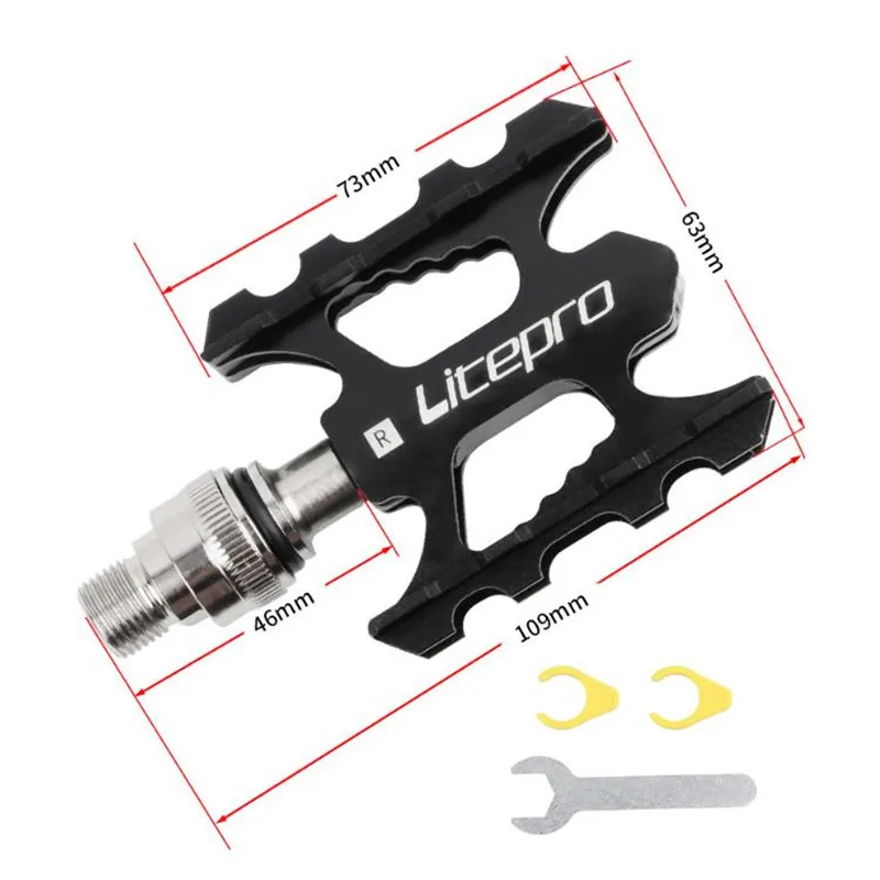 Litepro quick release pedal ultra-light aluminum alloy non-slip pedal for brompton pedal for dahon birdy