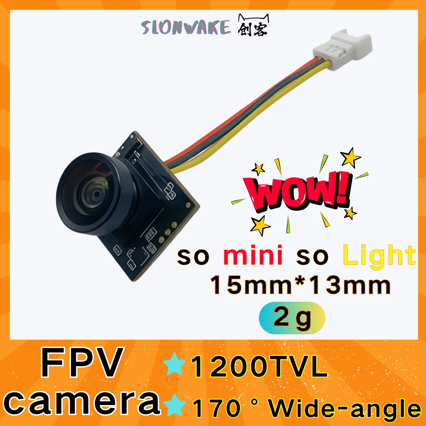 

NEW product 5.8g CMOS 1200TVL Mini FPV Camera Power 5V PAL 170 degre viedo camera adjustable For RC FPV Racing Drone