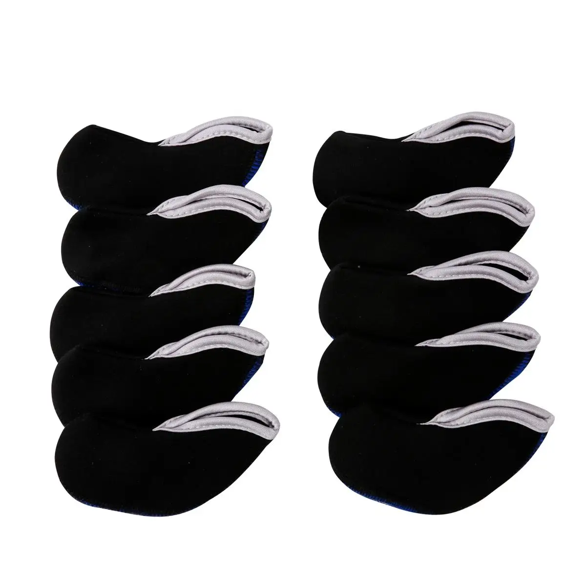 10 PCS Golf Iron Sets Covers Neoprene Accessories Putter Headcovers Blue