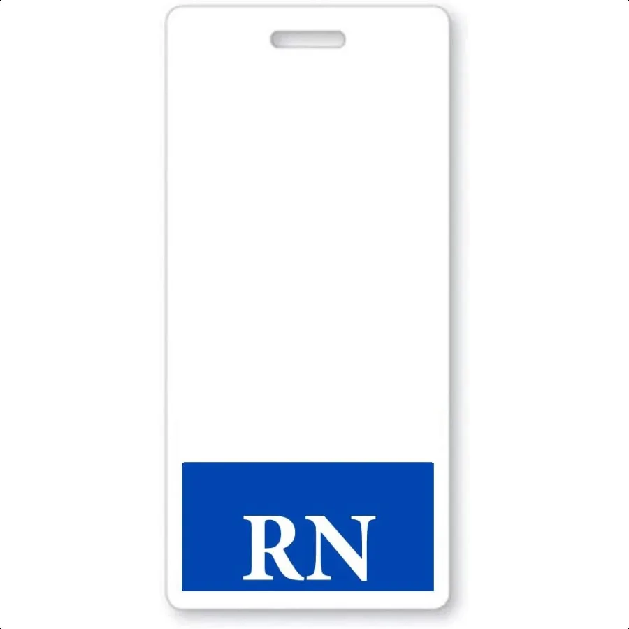 

5 Pack RN Badge Buddy Vertical Heavy Duty Sof Tear Resistant Cards Double Sided Quick Role Identifier ID Buddies for Registered