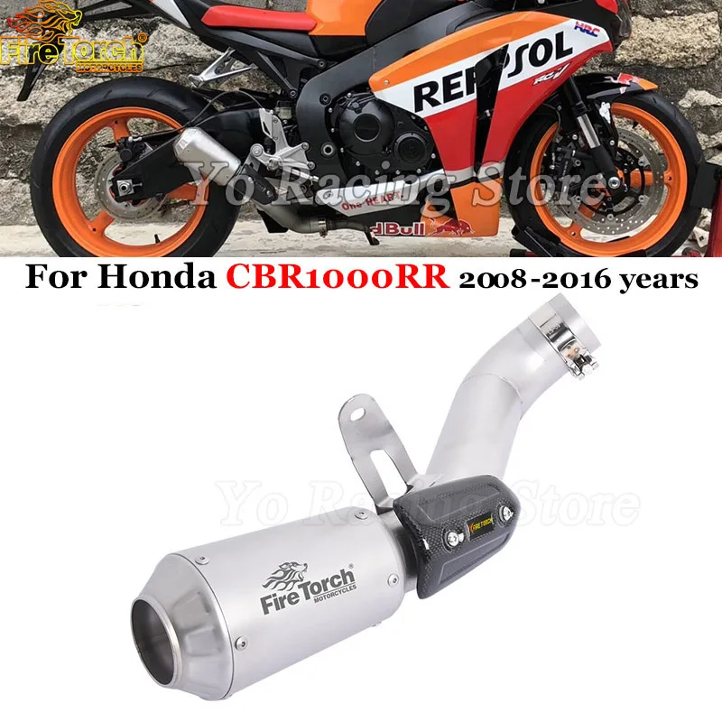 

Slip On For Honda CBR1000RR CBR 1000RR 2008 - 2019 Years Motorcycle Exhaust System Escape Heat Shield Muffler Middle Link Pipe