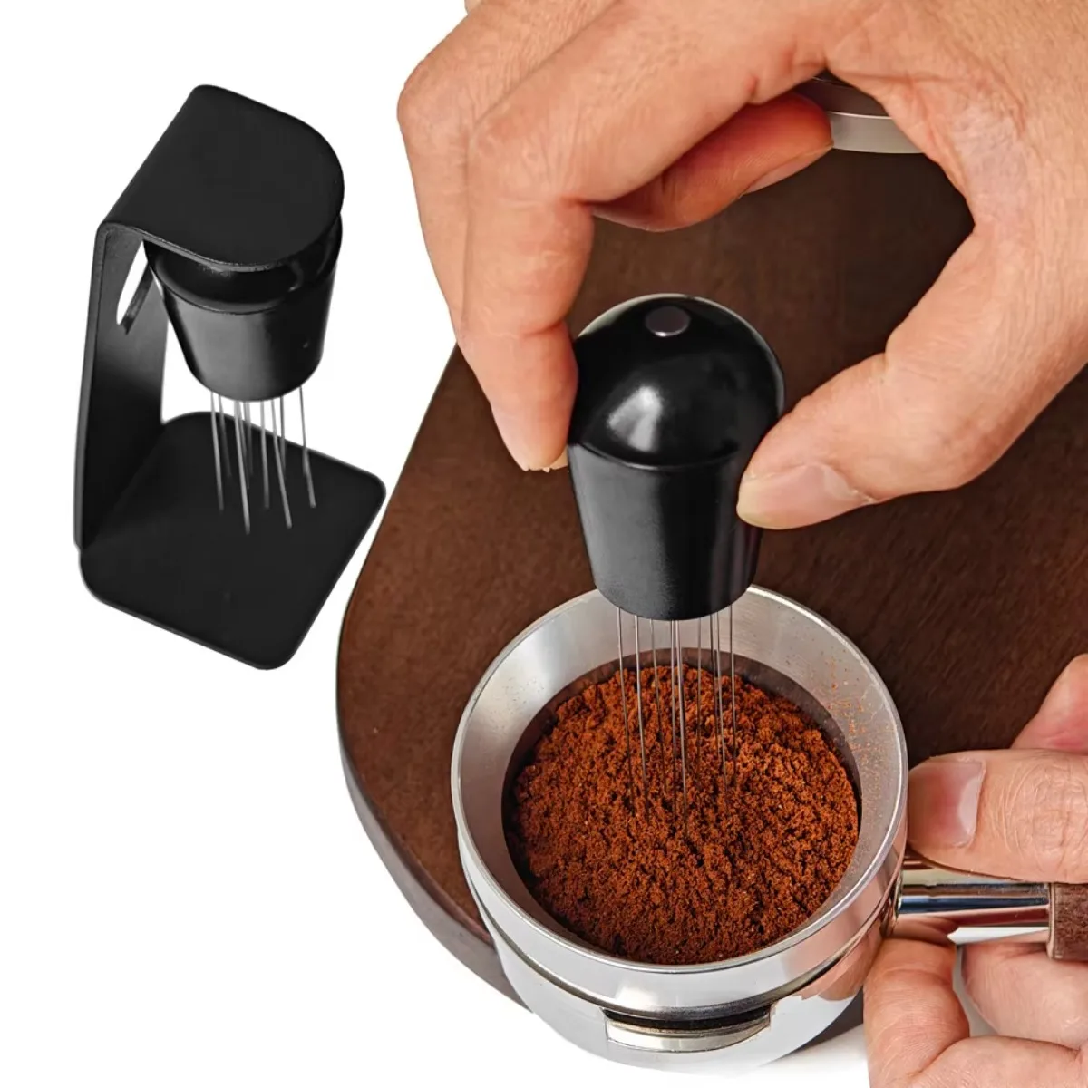 20 Needles Espresso Distribution Tool with Magnetic Stand Coffee Stirrer for Optimal Extraction Improved Espresso Quality Home