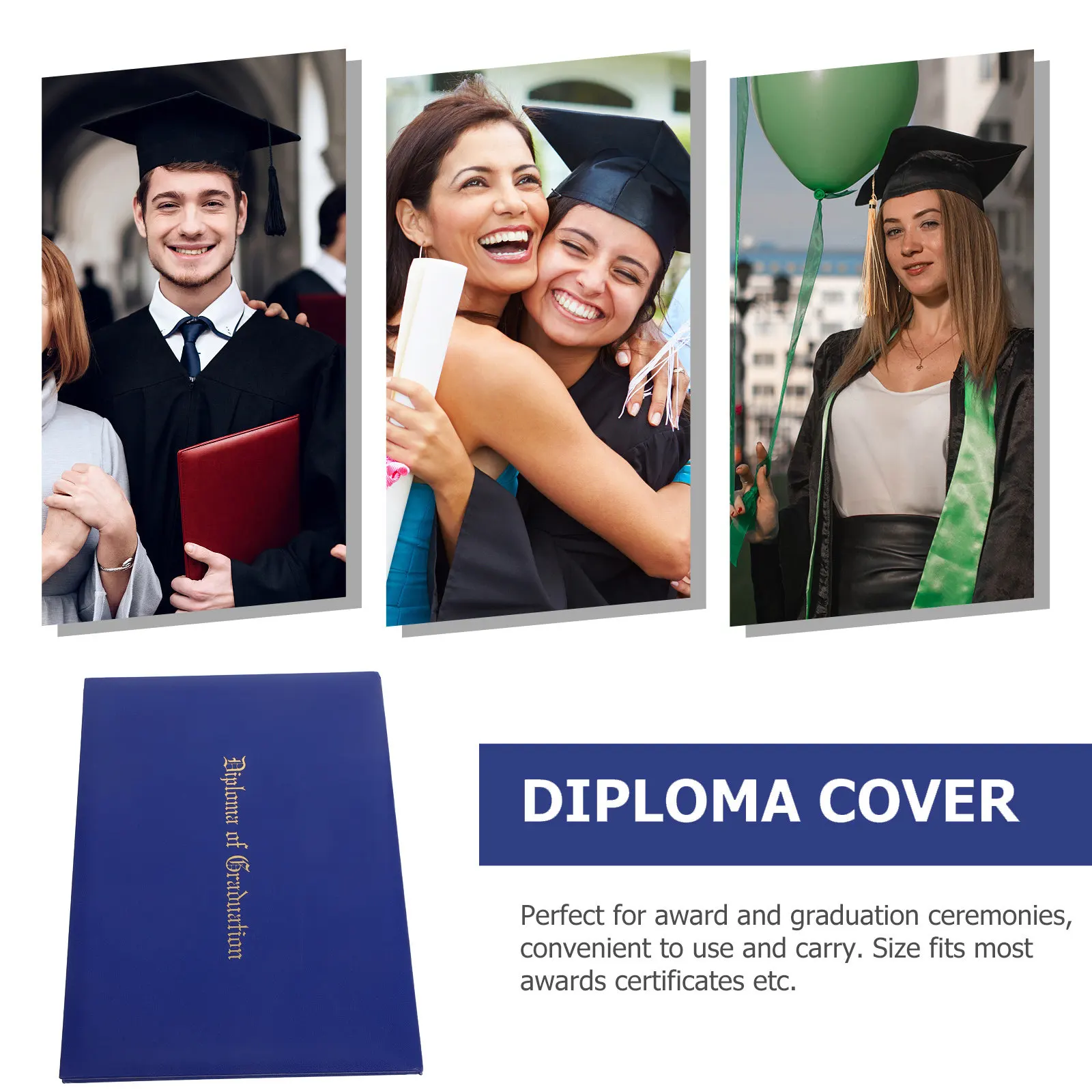 Diploma Folder A4 Hard Cover Certificate Holder Document Organizer Graduation Awards Papers Storage Diploma Folder
