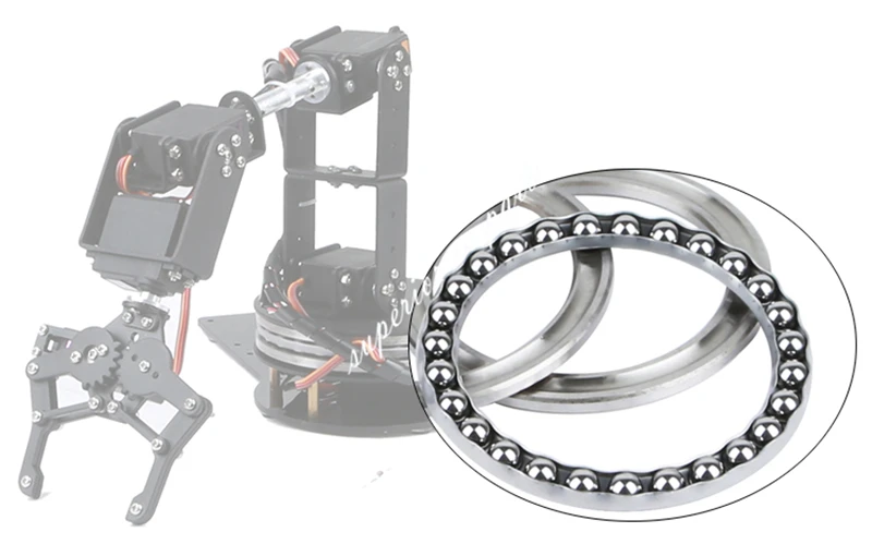 6 DOF Aluminium Clamp Claw Mount Mechanical Robotic Arm Servos Arduino Robot Metal Horn with Base
