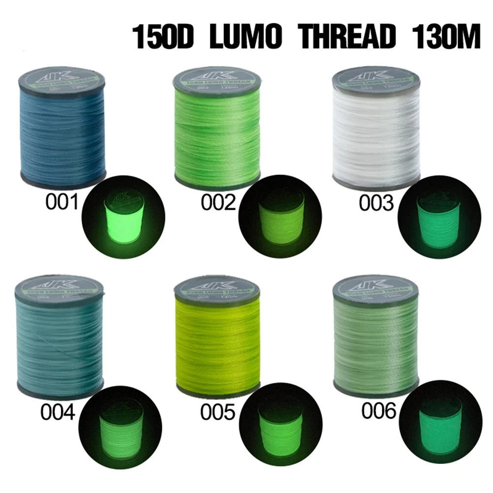 100M Fishing Rod Guide Winding Thread Fly Tying 150D Multicolor Hand-made Wire Ring Fasten Line DIY Accessory Fishing Tools