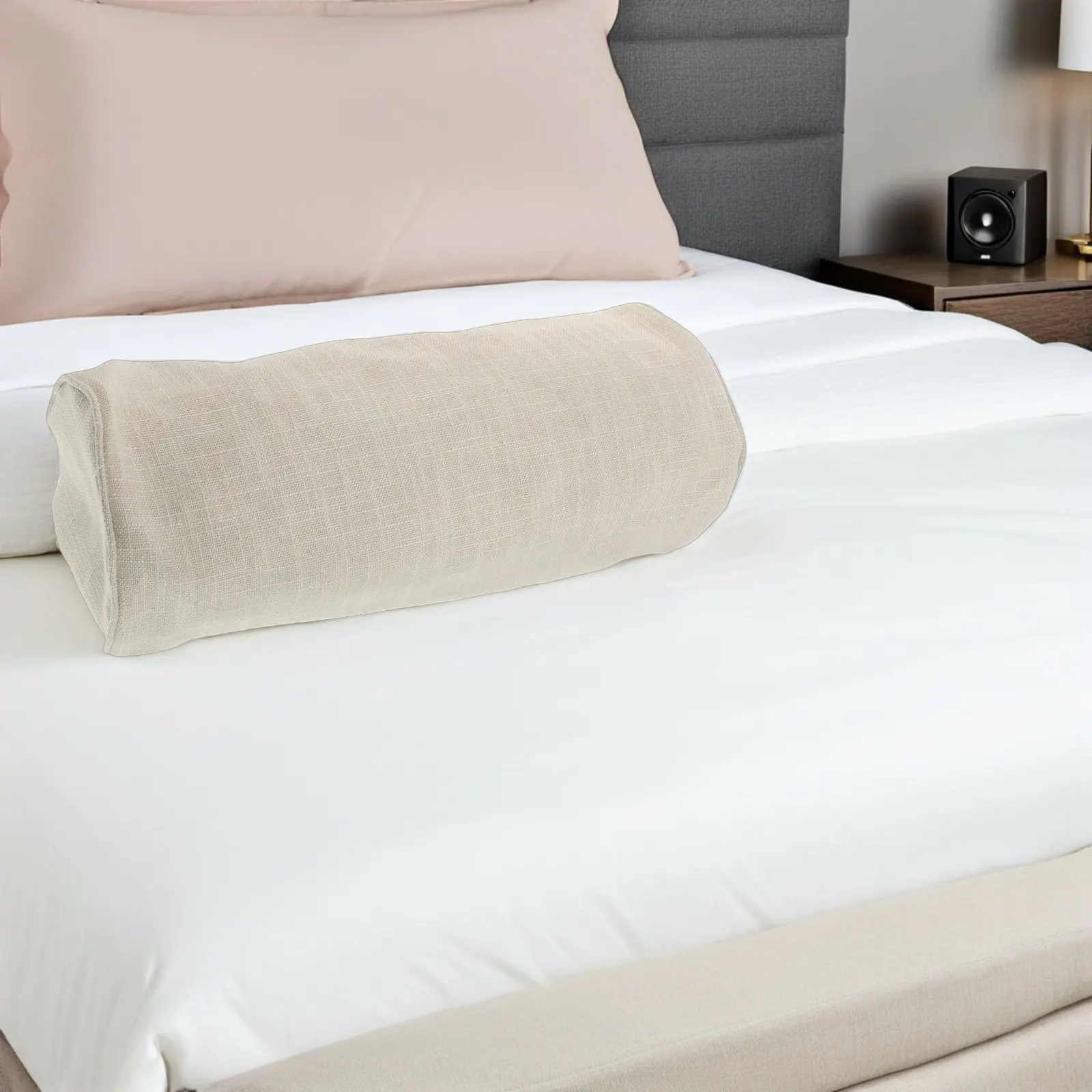 Cylindrical Pillowcase Cylinder Covers Round Pillow Cover Cylindrical Lumbar Pillow Protector Neck Roll Pillowcase For Home Use